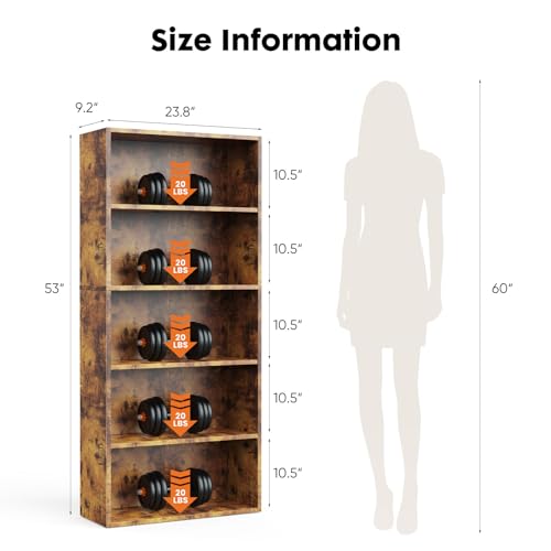 6 Shelf 63 Inch Tall Black Bookcase D29008