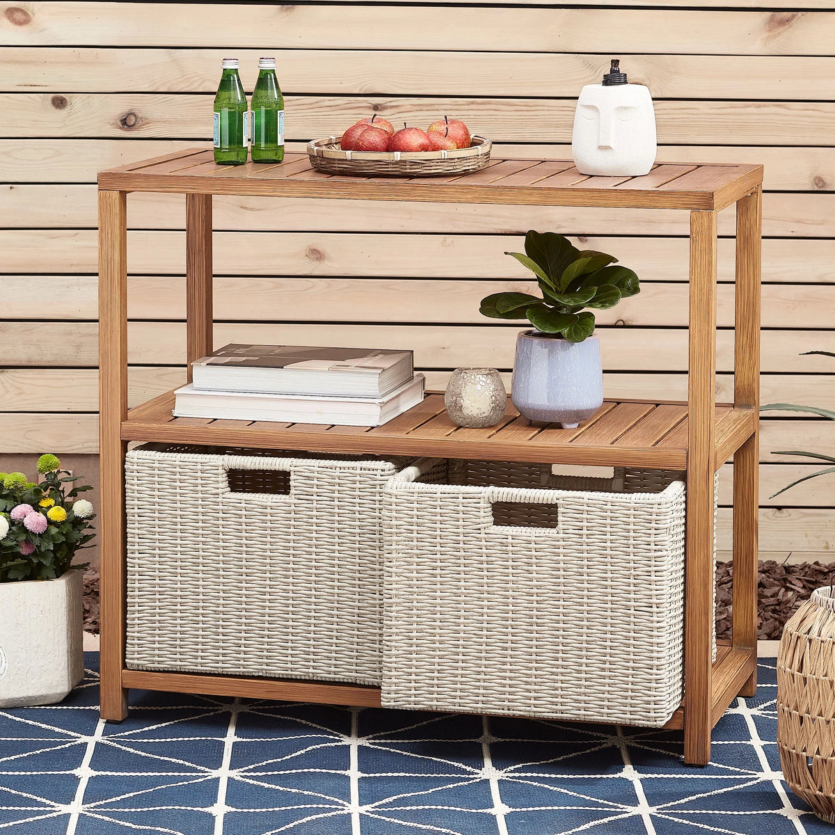 Gray Steel Outdoor Console Table W239