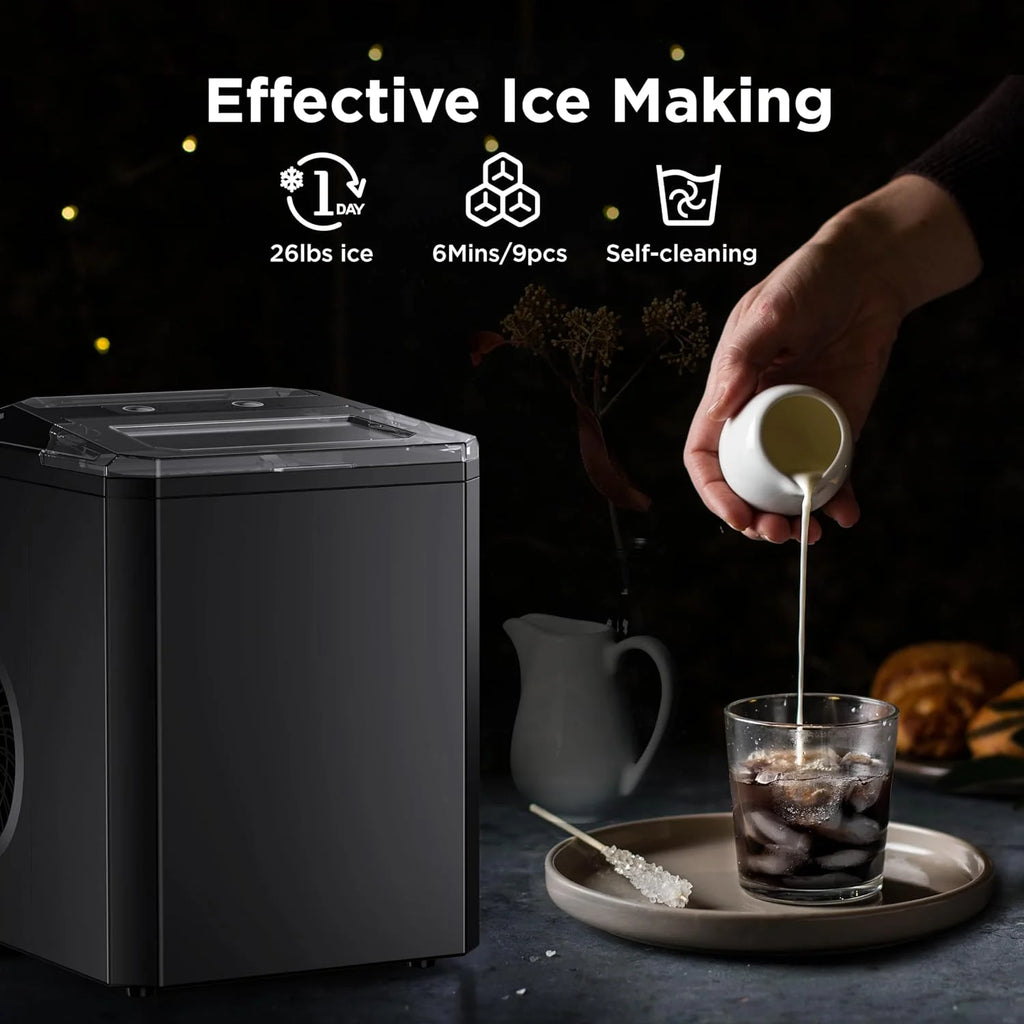 Portable Countertop Ice Maker 26lbs/24hrs Black U418477