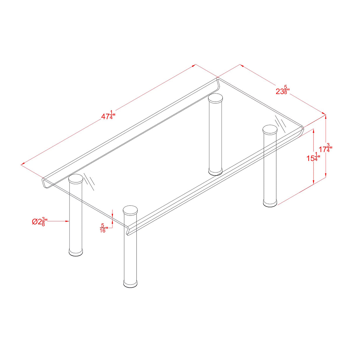 Glass Top Coffee Table T360