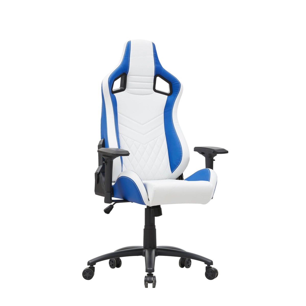 White Vegan Leather Reclining Gaming Chair O8602