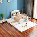 Queen Size Platform Bed with 2 Drawers and Trundle H638