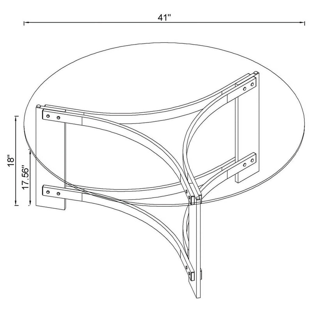 Round Glass Coffee Table with Acrylic Legs Q727