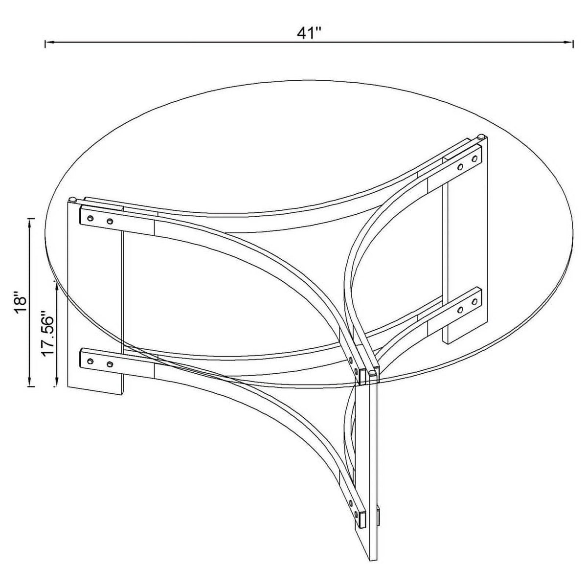 Round Glass Coffee Table with Acrylic Legs Q727