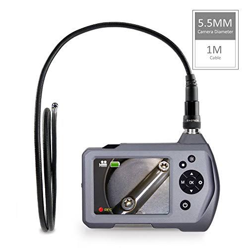 3.5 inch LCD Screen Semi Rigid Cable Borescope with 5.5mm Waterproof Probe Z899520