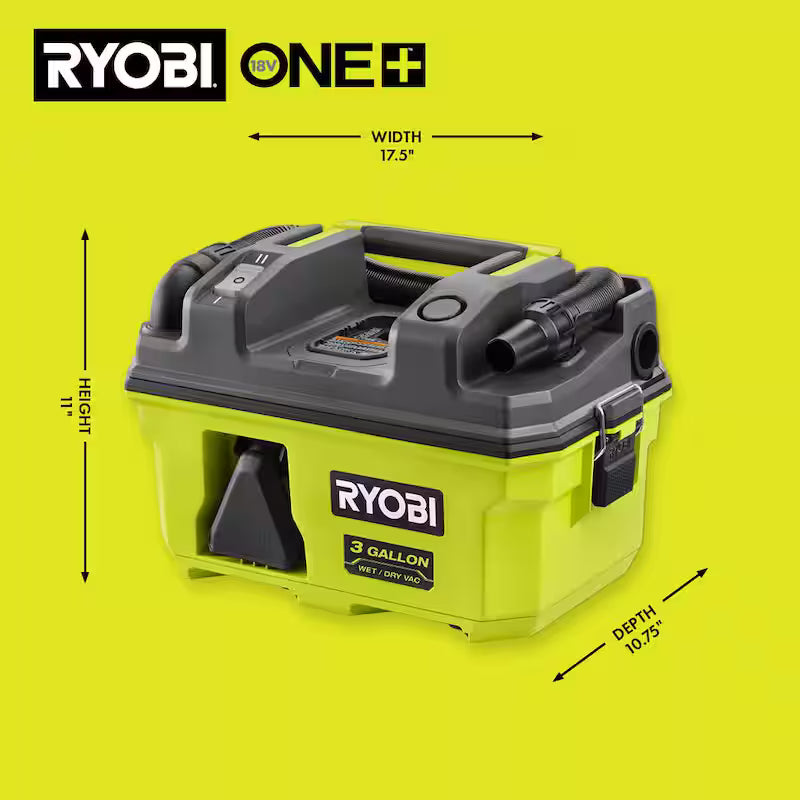 18V Cordless 3 Gal. Wet/Dry Vacuum G901