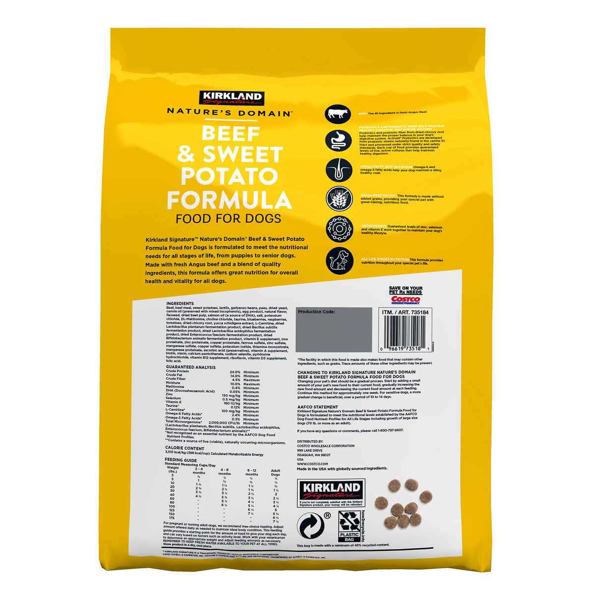 Beef & Sweet Potato Dog Food 35 lb V8957