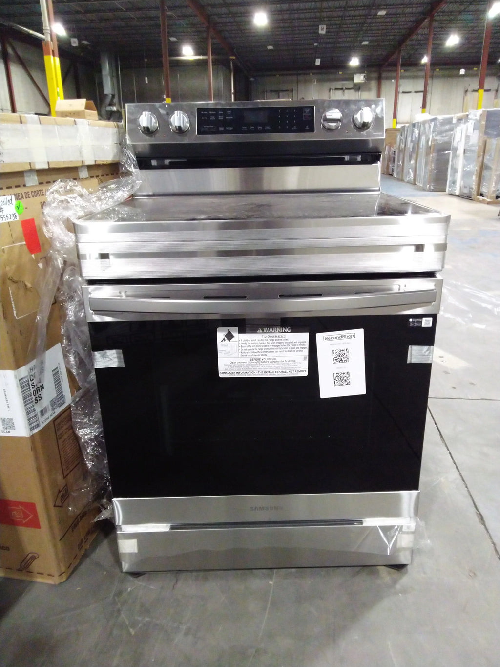 30 In. 6.3 Cu. Ft. Stainless Steel Electric Range T159