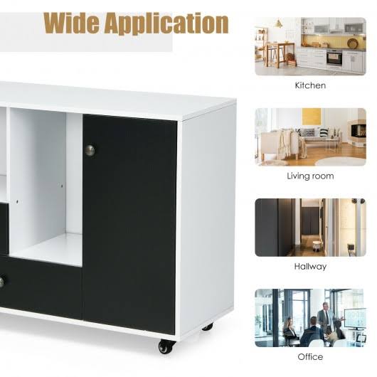 Black 2 Drawer Mobile Filing Cabinet I21014