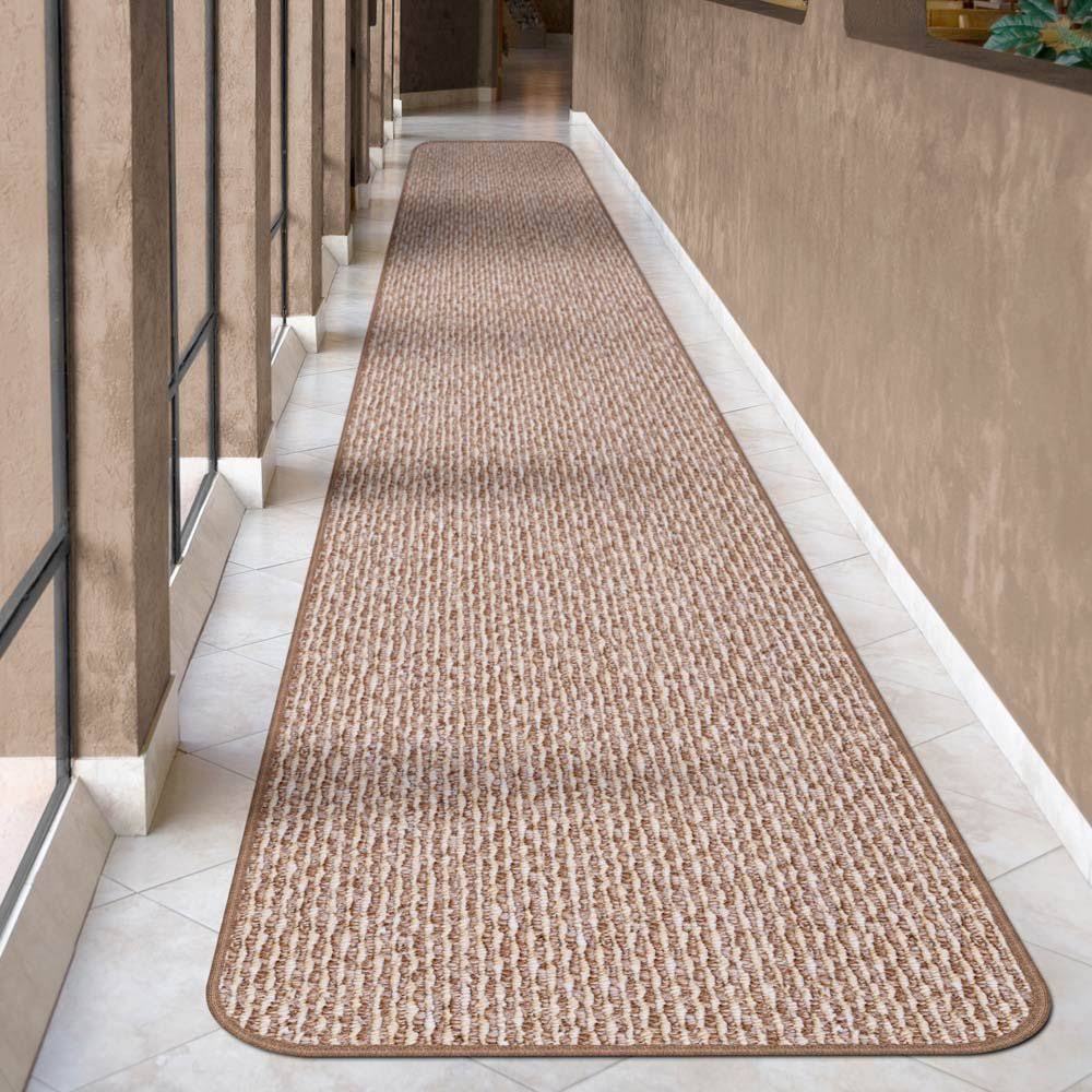 Praline Brown Skid-Resistant Carpet Runner C145733