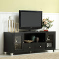 Black Wooden TV Stand with 2 Doors and Drawers S5906