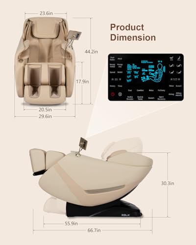 Beige Full Body Zero Gravity Shiatsu Massage Chair W321