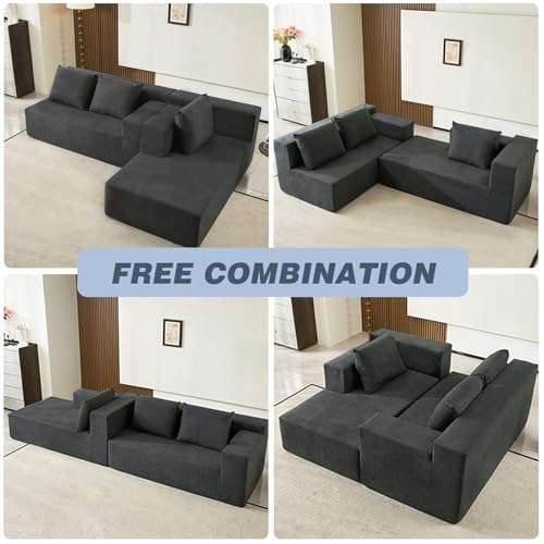 60" Memory Foam Fold Sofa Bed with 2 Pillows Dark Gray Z7381