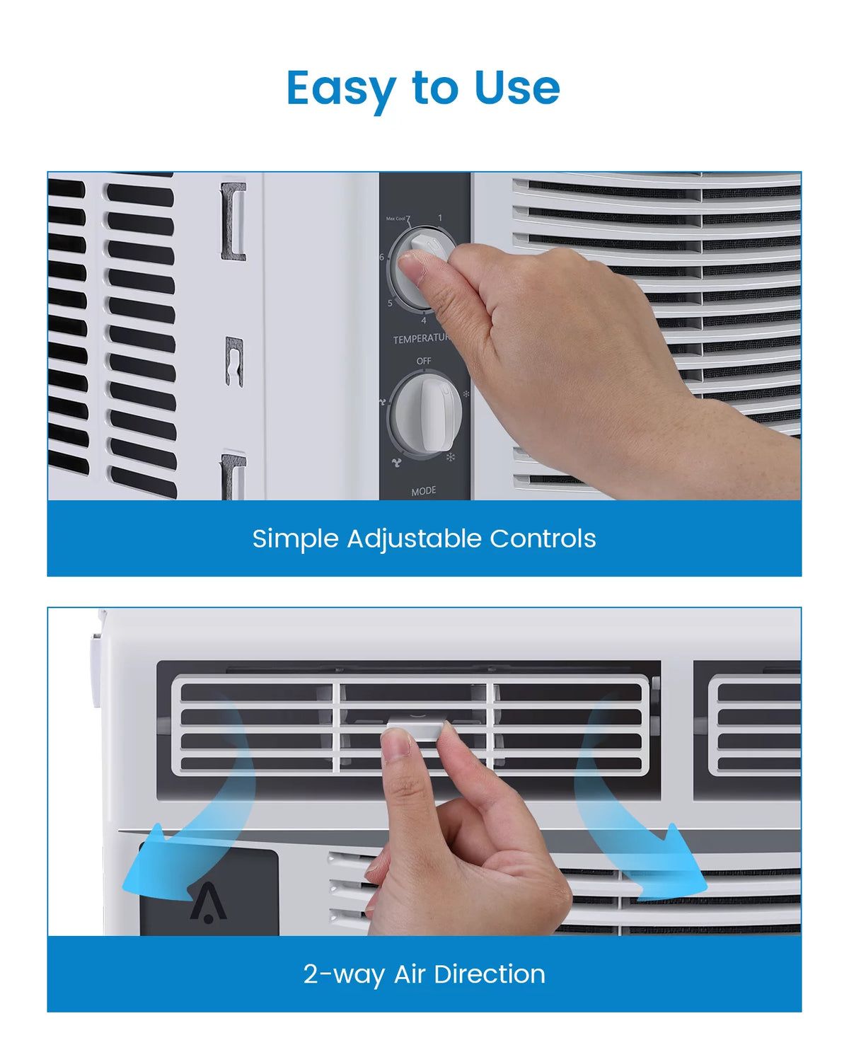8,000 BTU Smart Window Air Conditioner with Remote Control S394698
