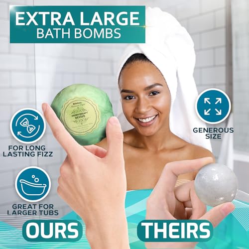 6 XXL Bath Bombs Gift Set with Dead Sea Salt Cocoa and Shea Essential Oils R165