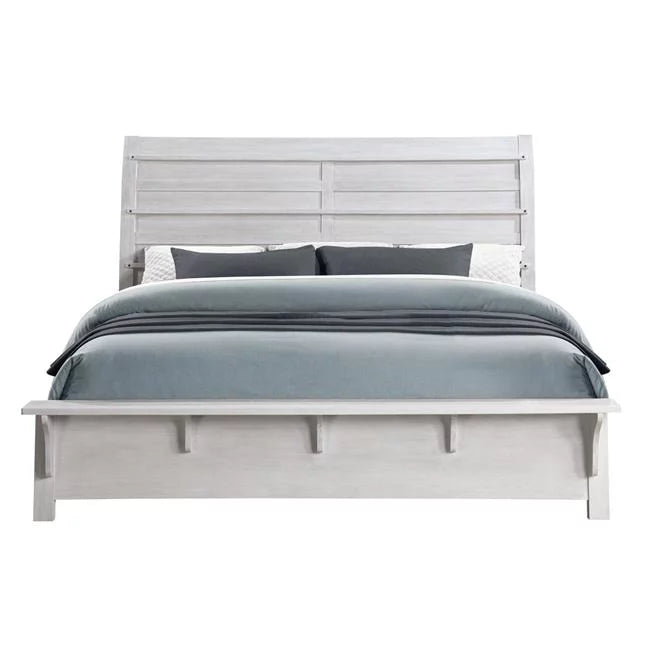 White & Oak Full Size Bed T15349