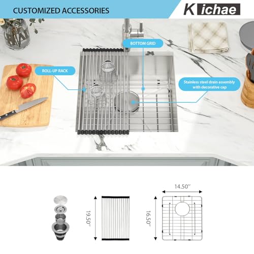 24 Inch Black Stainless Steel Undermount Utility Sink Q514