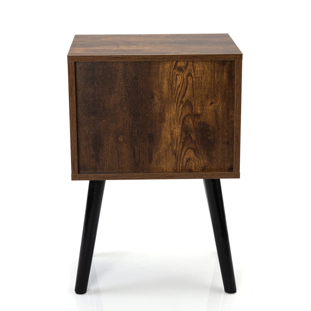 Wood Nightstands with Drawers Set of 2 U199461