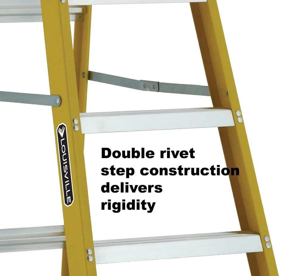 8' Fiberglass Step Ladder, 250-lb Capacity S87891