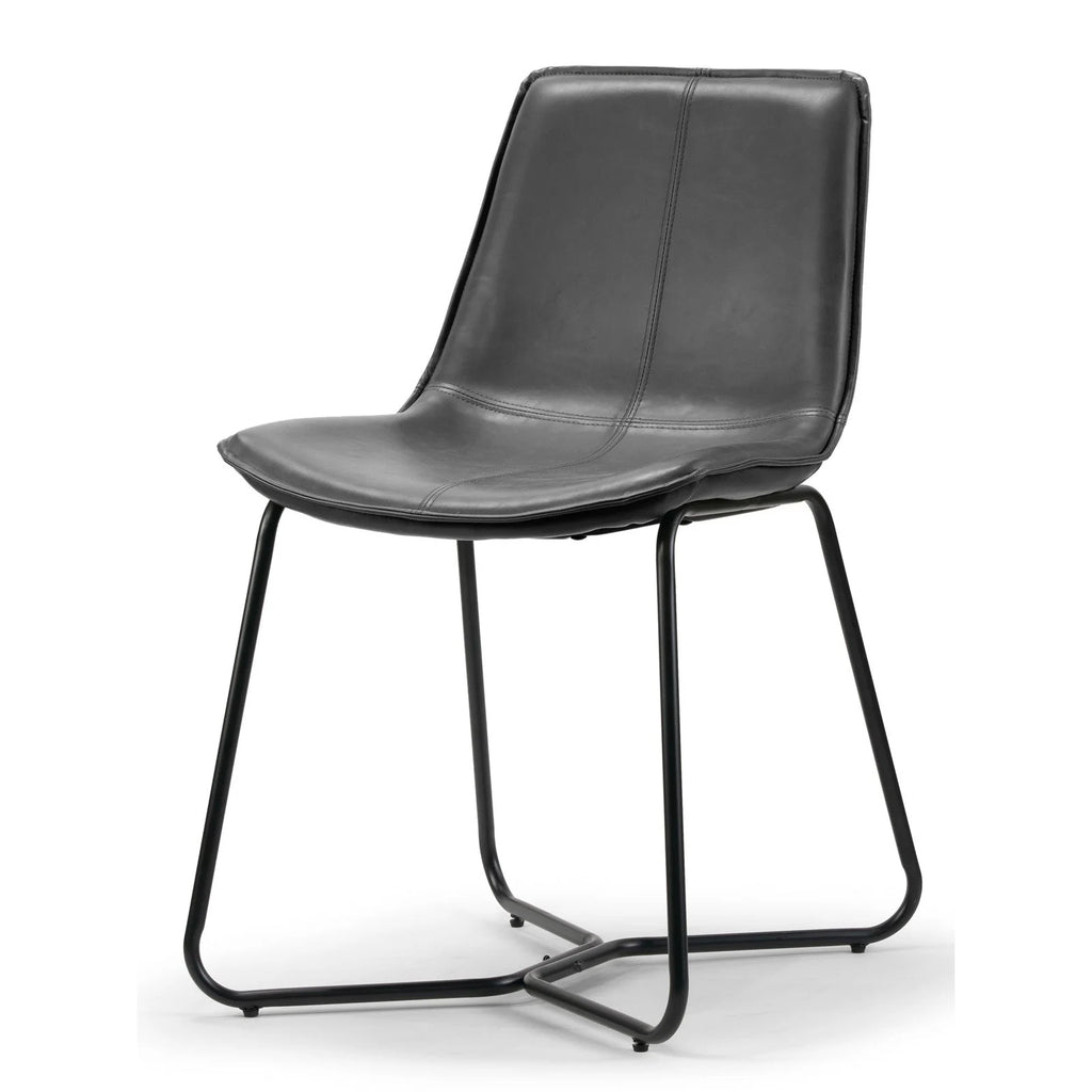 Brown Faux Leather Dining Chairs Set of 2 L335371