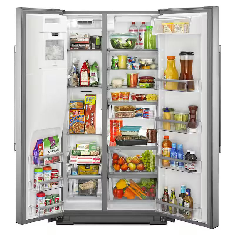 21 cu. ft. Side by Side Refrigerator Stainless Steel Counter Depth Q125422