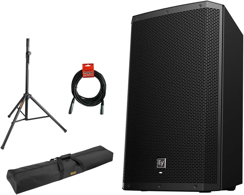 15 2-Way 1000W Bluetooth Powered Loudspeaker with Speaker Stand V59842