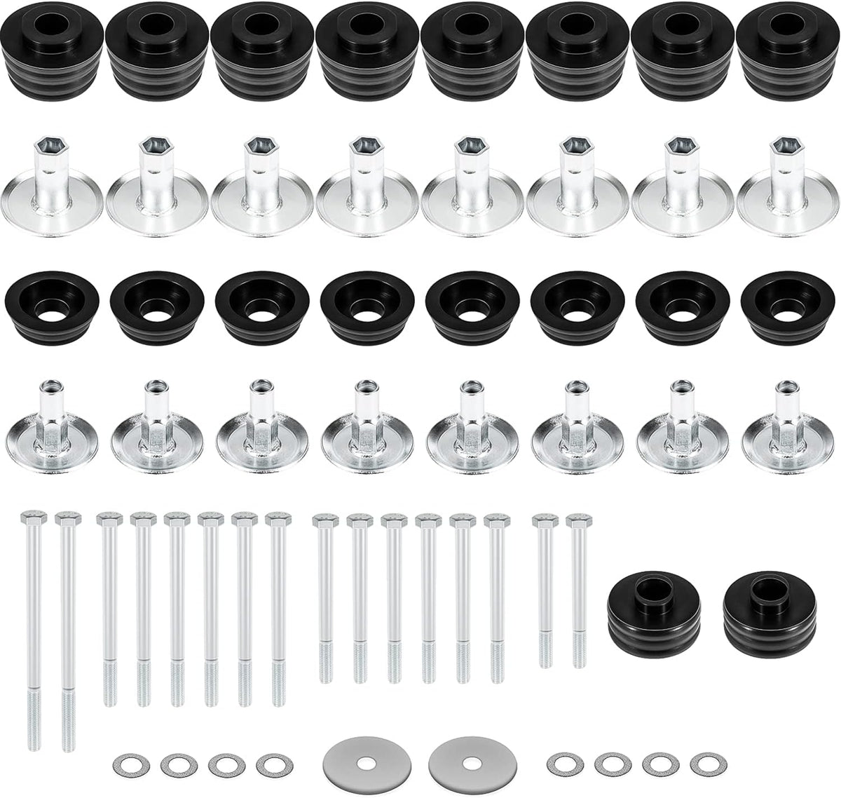 Ford Body Mount Bushing Kit with Steel Sleeves & Hardware H28566