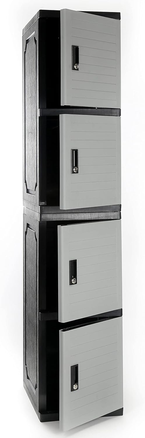 2 Door Locker Storage Cabinets Set of 2 T4744