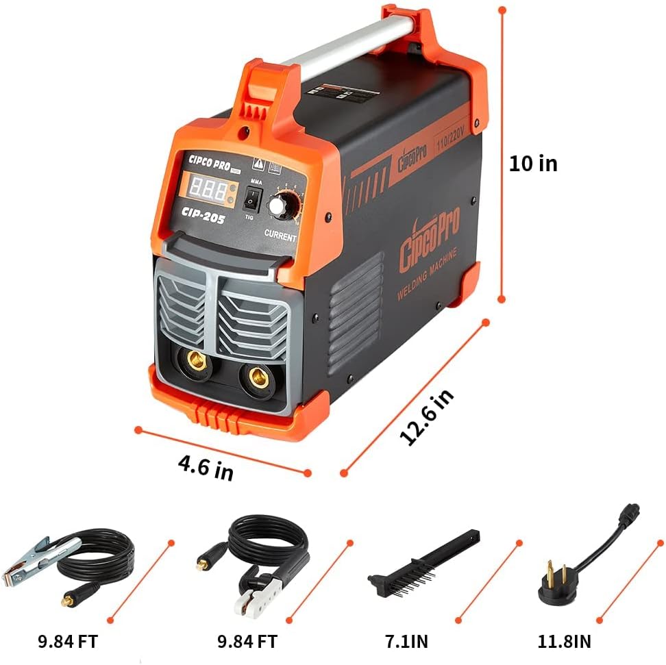 205Amp ARC Welder Digital Inverter IGBT Stick MMA Welder, 110/220V Dual Voltage Portable Welding Machine Z55969