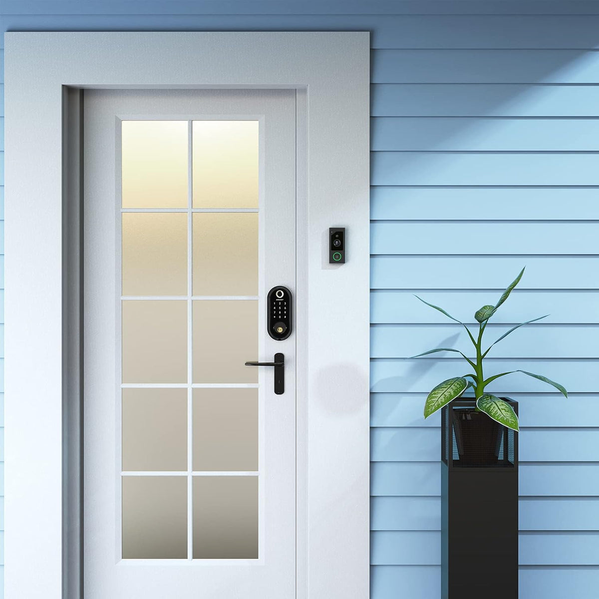 Keyless Entry Deadbolt Door Lock with Fingerprint Touchscreen Keypad U739519