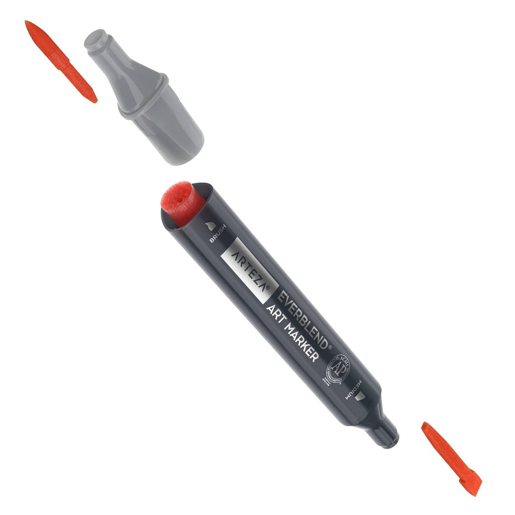 Alcohol-Based Dual Tip Brush Markers, 36 Pc A76280