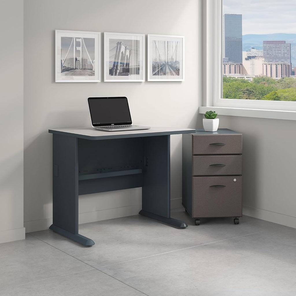36W Desk with Mobile File Cabinet D462
