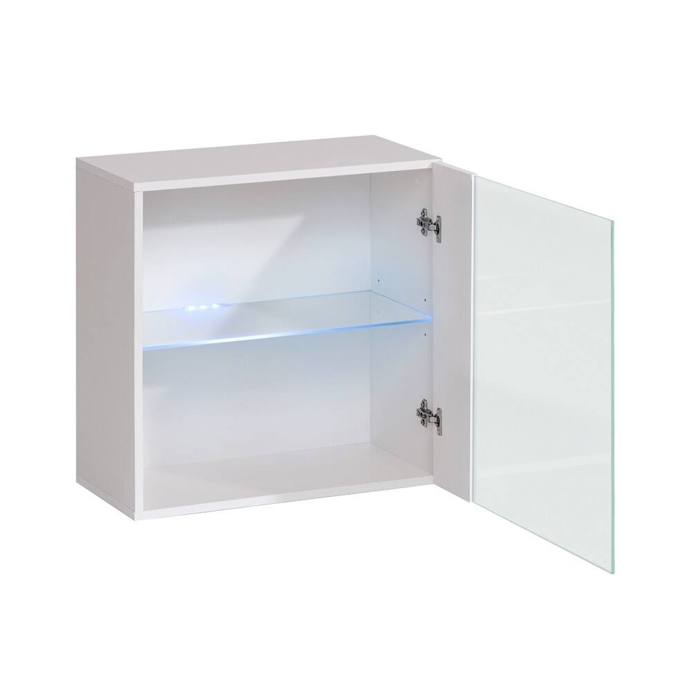 Oak Wall Mounted Floating Bookcase Cabinet K1845