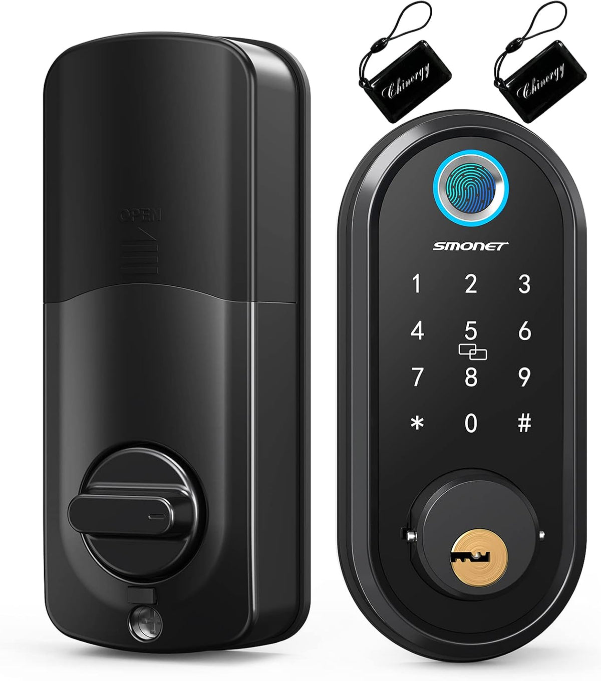 Keyless Entry Deadbolt Door Lock with Fingerprint Touchscreen Keypad U739519
