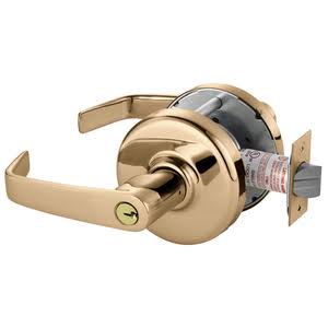 Bright Bronze Clear Coated Cylindrical Lock V4088