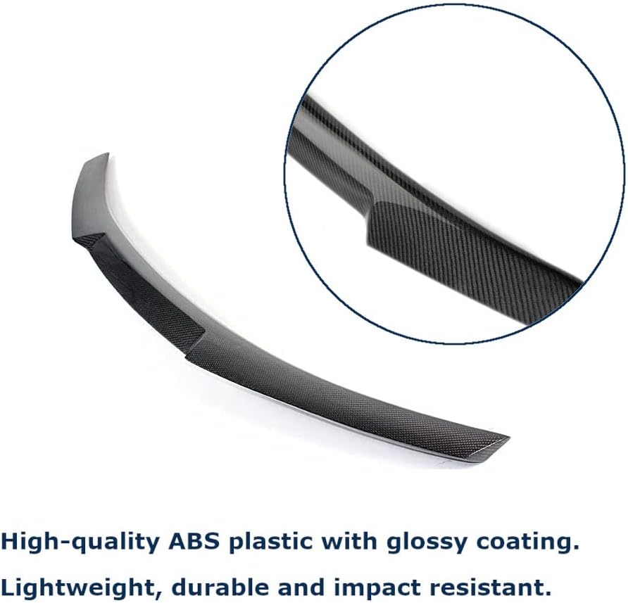 Rear Trunk Spoiler Wing with Carbon Fiber Pattern J839364