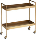 Metal 2-Tier Bar Cart on Caster Wheels E194