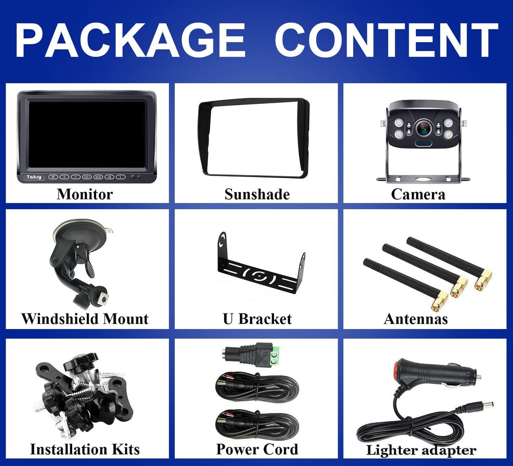 Wireless HD 1080P RV Backup Camera with 7 Inch Monitor F981385