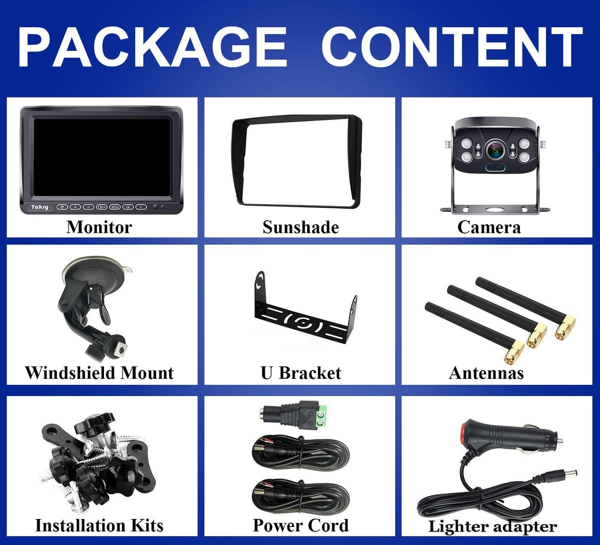 Wireless HD 1080P RV Backup Camera with 7 Inch Monitor F981385