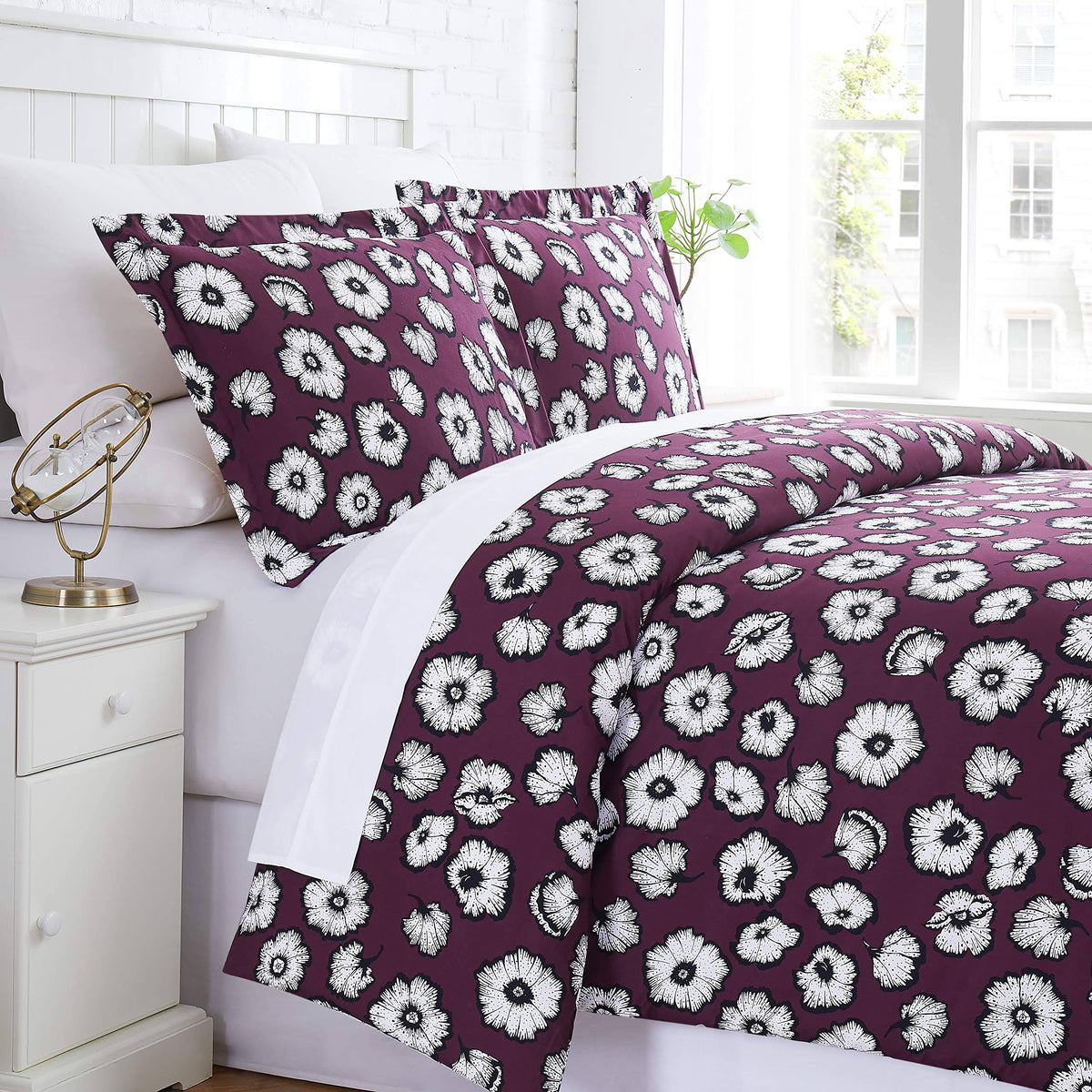 Extra Soft 3 pc. King/California King Purple Duvet Cover Set Y381