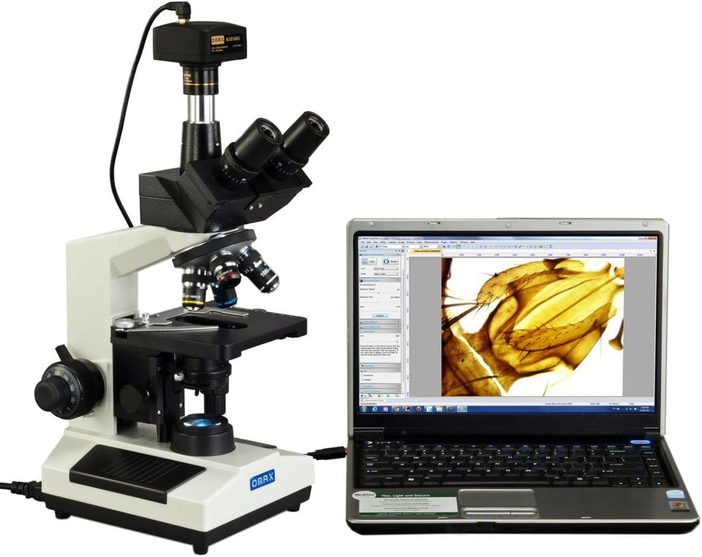 40X-2500X Trinocular Compound LED Microscope with 14MP Digital Camera W845820