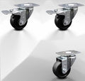 Soft Rubber Caster Set of 4 with Brakes V9586