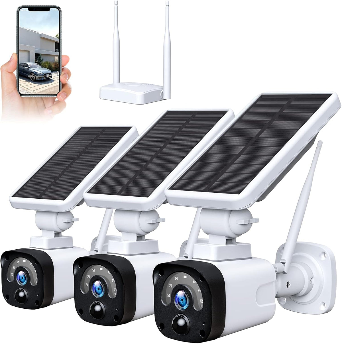 1080P Solar Wireless Security Camera System with Base Station E8632