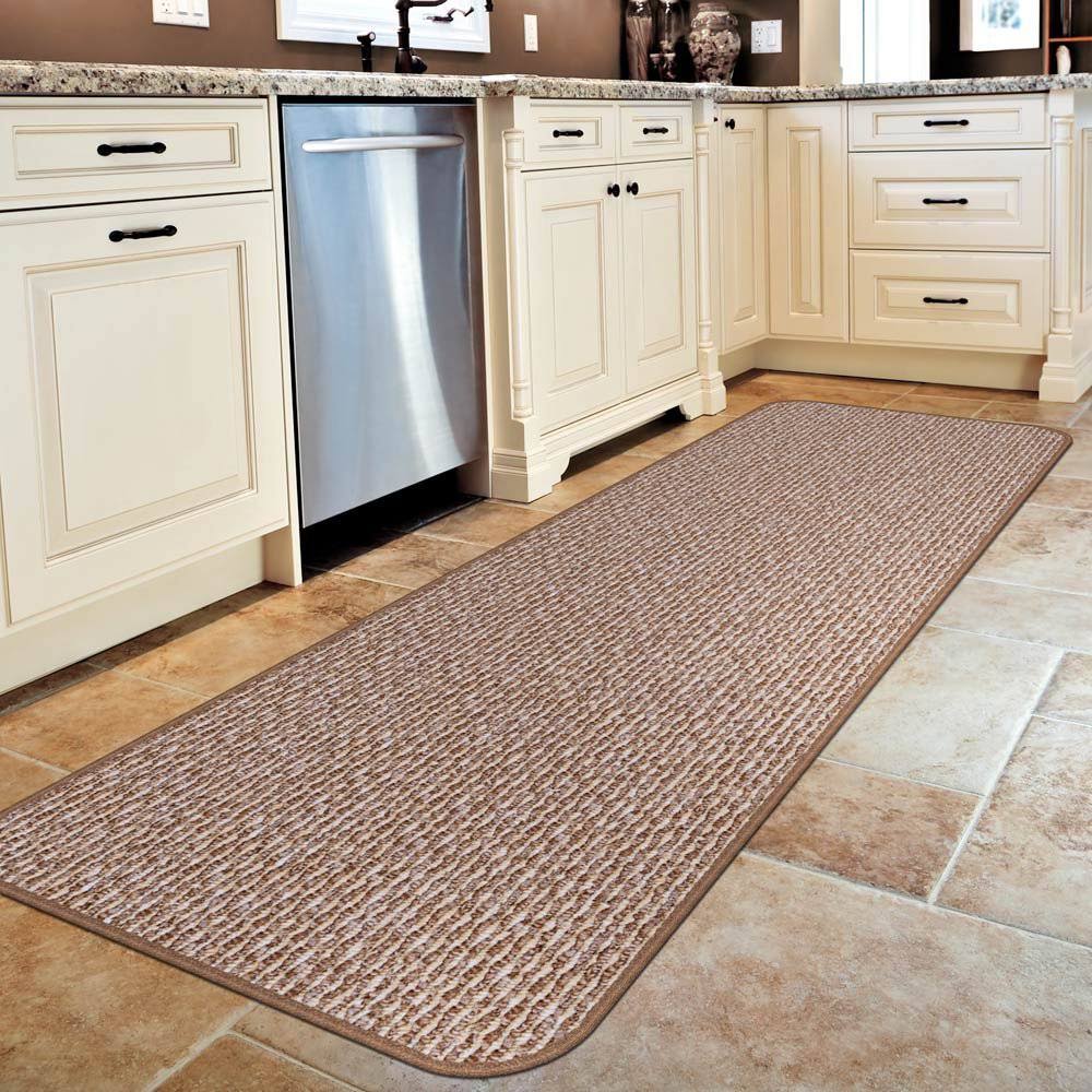 Praline Brown Skid-Resistant Carpet Runner C145733