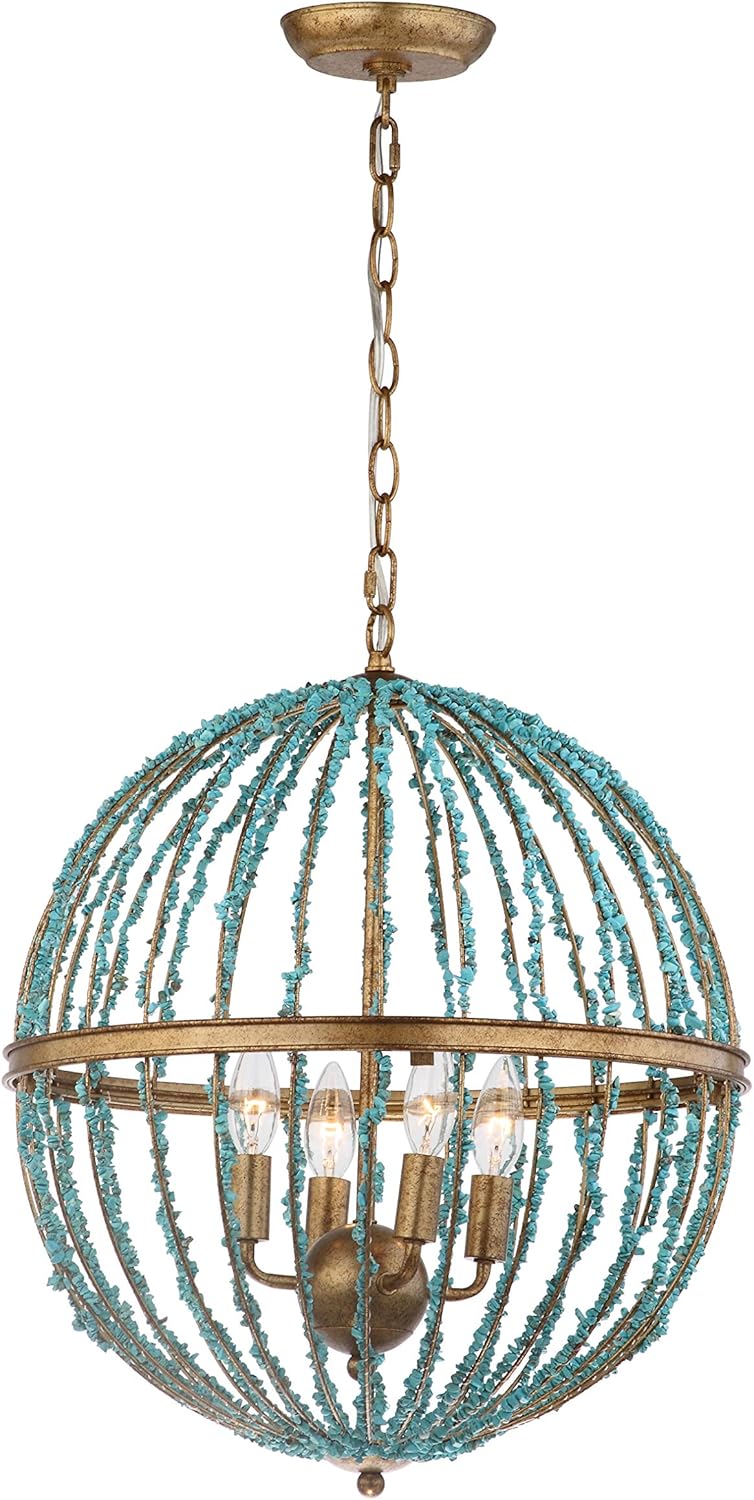 Blue Cage Chandelier X606