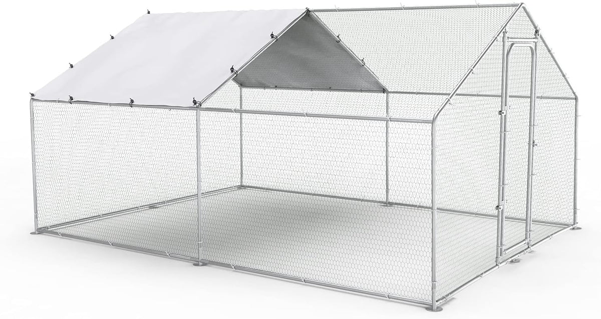 Large Metal Chicken Coop Run H5514