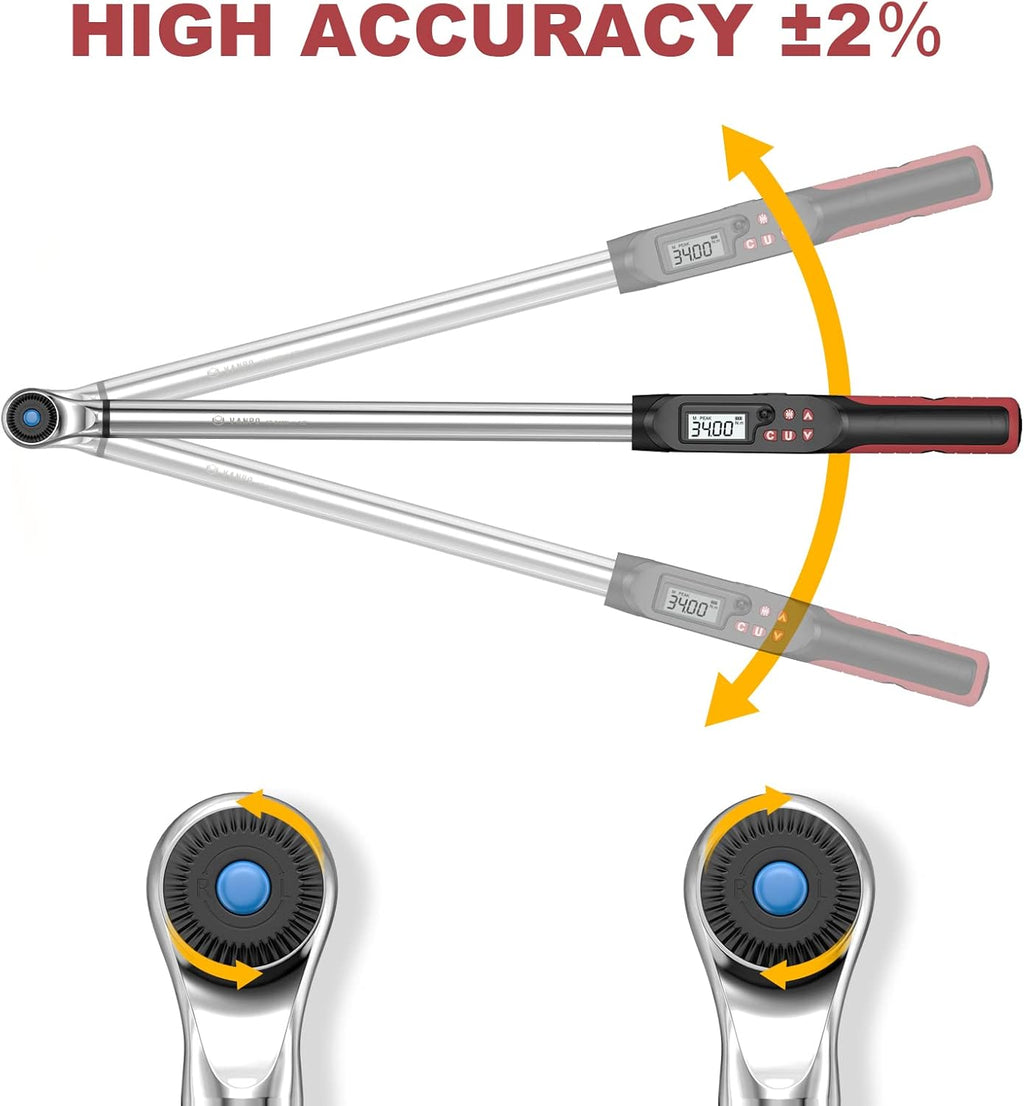 1/2-Inch Drive Digital Torque Wrench Set U821