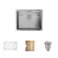 23 inch Stainless Steel Single Bowl 16 Gauge Kitchen Sink H975