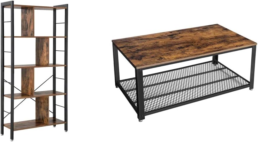 4-Tier Industrial Bookshelf D699140