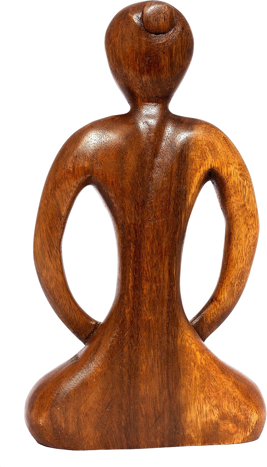 Wooden Handmade Abstract Yoga Sculpture Q346383